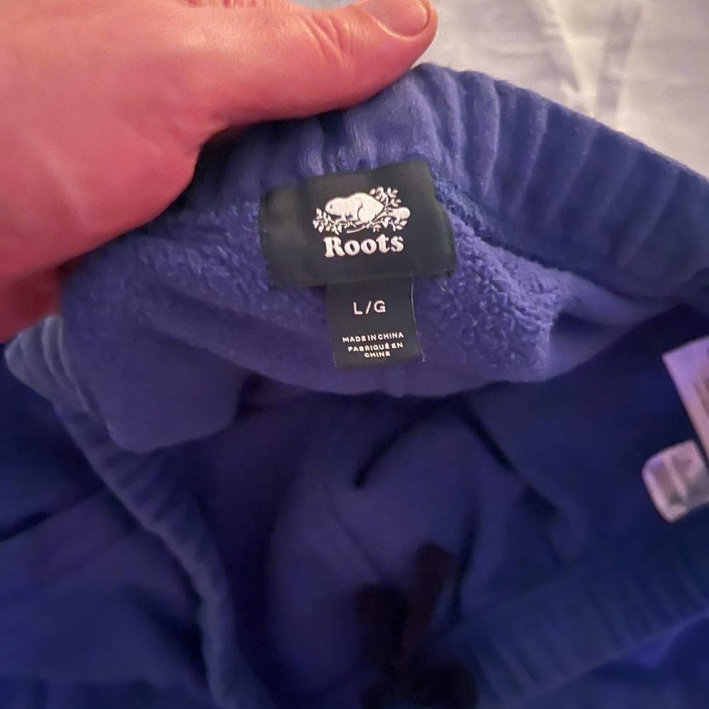 Roots track pants and zip up sweater